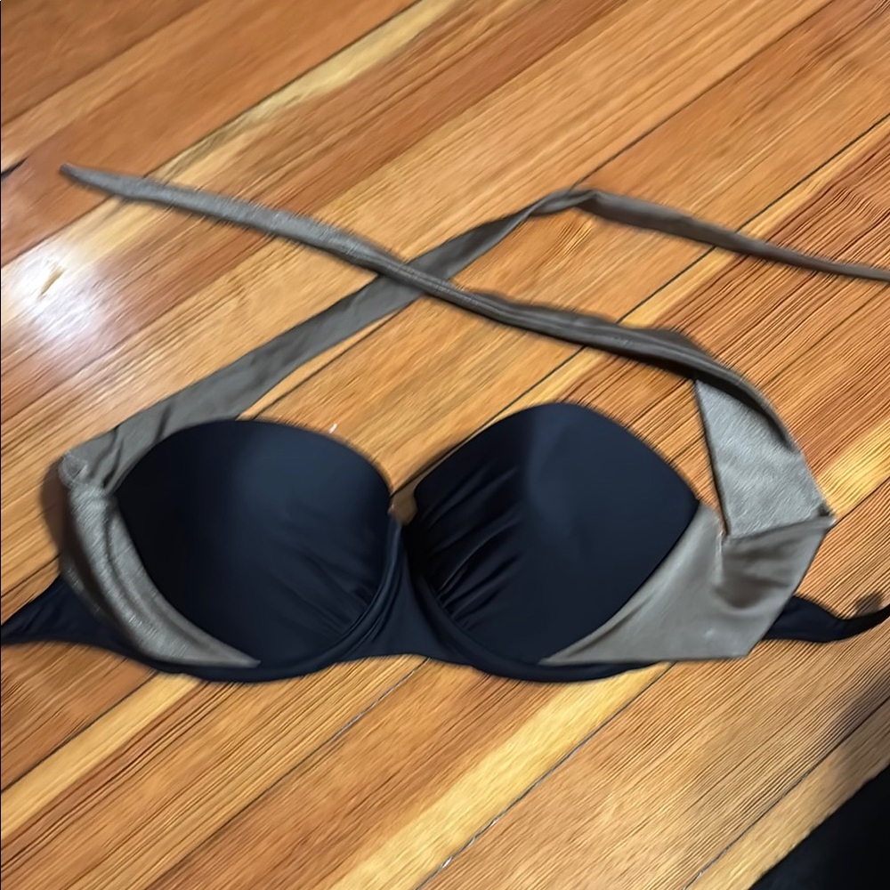 Black and Tan Women's swimsuit top